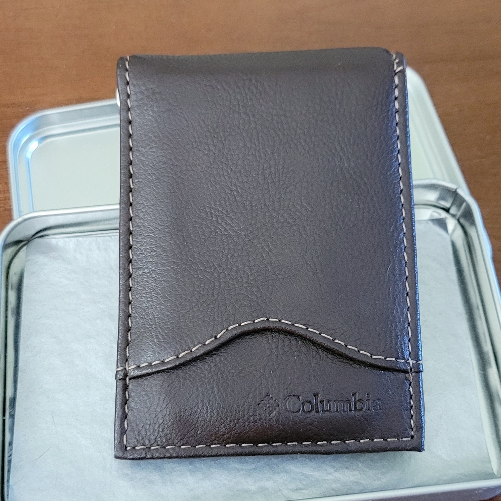 Columbia Brown Leather Mens Wallet - Picture 12 of 12